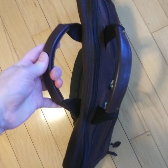 LL Bean Canvas laptop bag dark Brown . Unisex - Picture 4 of 14